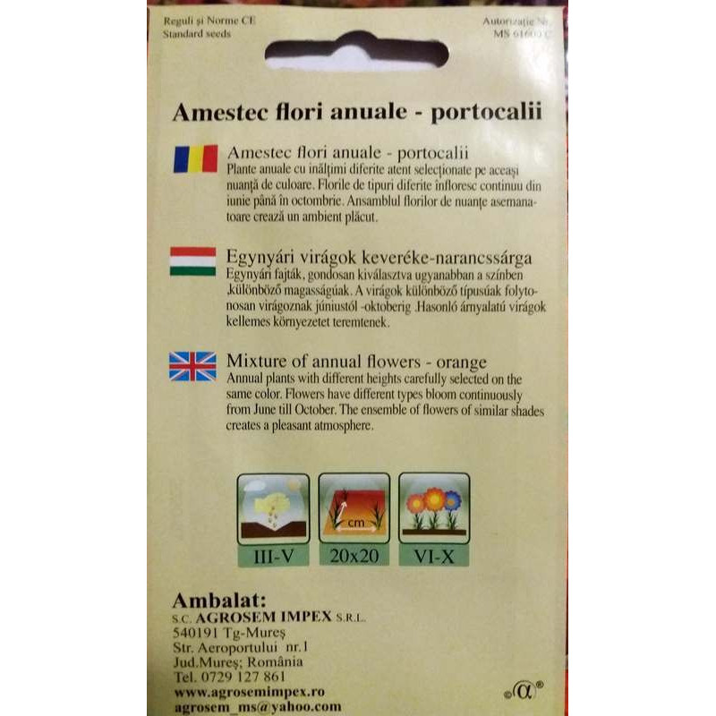 Amestec flori portocalii