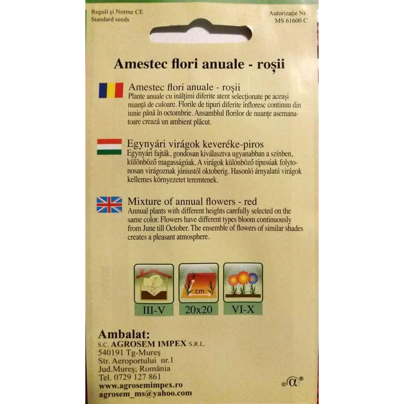 Amestec flori rosii