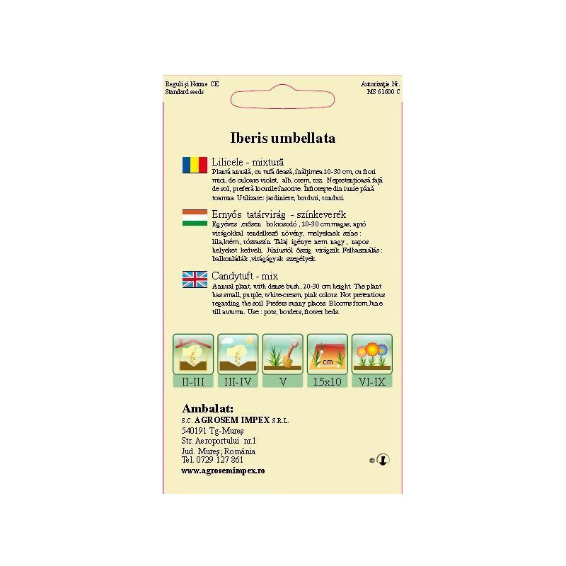Seminte Lilicele Mix - Iberis umbellata | plant-shop.ro