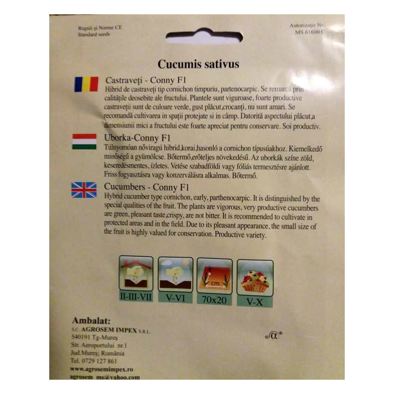 seminte de Castraveti cornison