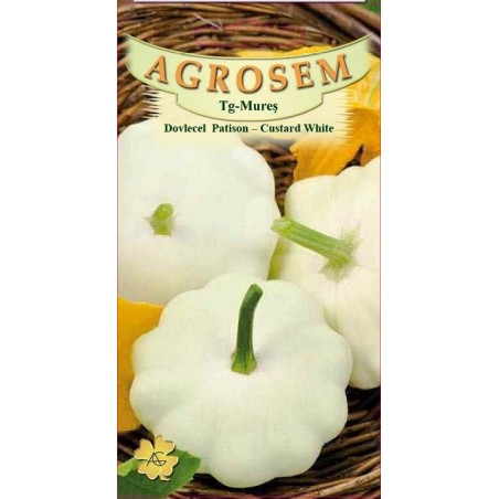 Dovlecel Patison seminte - Cucurbita pepo var. radiata Custard White