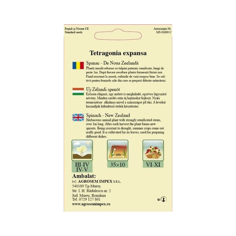 Spanac seminte - Noua Zeelanda