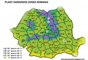 Harta climatica a Romaniei